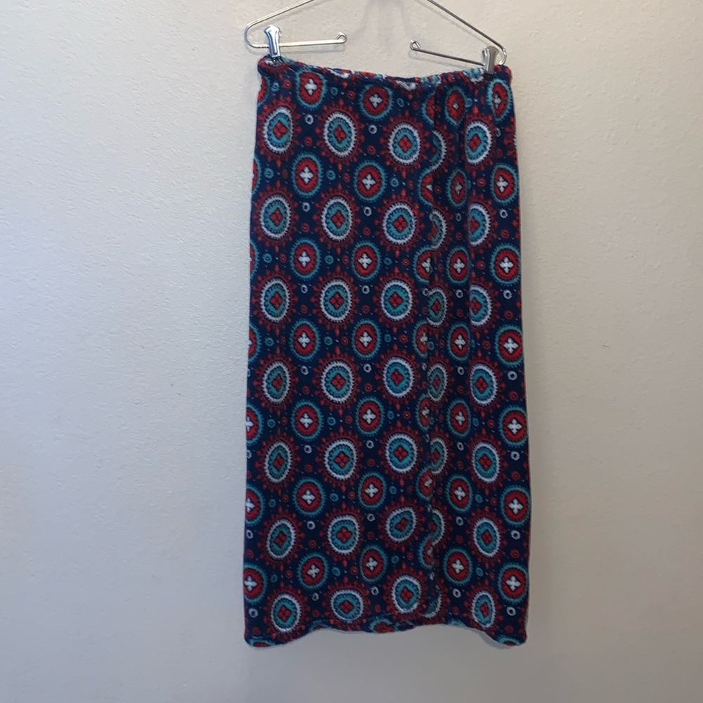 Blue Star Blue Patterned Plush towel wrap